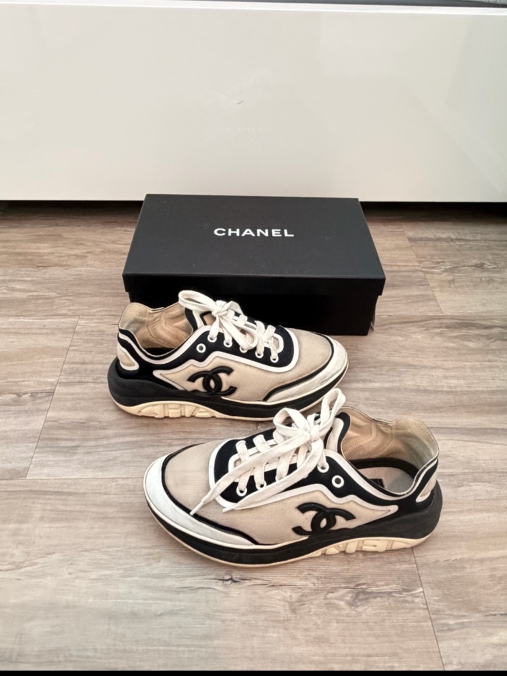 Chanel Logo Sneakers